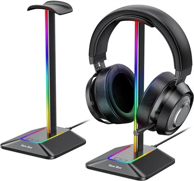 Stondin Headset Hapchwarae dan arweiniad RGB