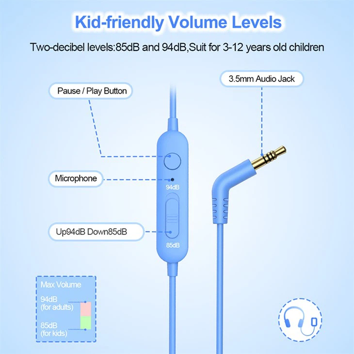 children headphones with microphone