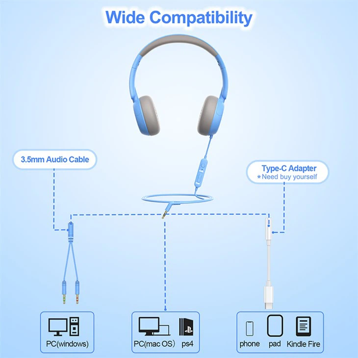 children headphones for school